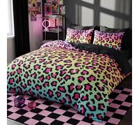 2/3 pièces Ensemble de housse de couette imprimé léopard coloré, literie, décoration de chambre confortable, respirant doux anti-boulochage, 1 housse de couette + 1/2 taies d'oreiller, sans insert de 