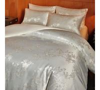2/3 pièces Ensemble de housse de couette jacquard floral européen blanc, style minimaliste élégant et luxueux, ensemble de literie en satin soyeux, housse de couette et taies d'oreiller, décoration de