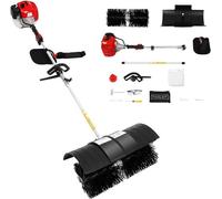2.3 PS, moteur essence 52cc, machine de nettoyage, balai motorisé, déneigeuse électrique pour jardin, pelle à neige, adapté pour allées en gazon synthétique, nettoyage de la neige, brosse en nylon, ou