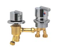 2/3 Voies Robinet De Baignoire En Laiton,Robinets De Bain Entraxe 10cm/12,5cm,Mitigeur Salle Bain Pour Cabine Ou Hammam (3 Voies,10cm)