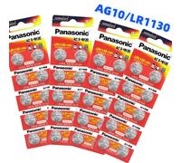 2-30 piles alcalines Panasonic AG10 LR1130 SR54 1.55V, longue durée de vie, pour montres, jouets, calculatrices, porte-clés, haute capacité