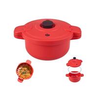 2.3L Autocuiseur Riz Micro Ondes, 27,5 x 14cm Cuiseur Vapeur en Silicone Cuiseur de Riz Micro Onde, Cocotte Express Micro Ondes Contenitore Microonde pour Riz, Légumes, Pâtes, Sécurité Lave Vaisselle