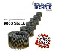 2,3x55mm Tige annulaire galvanisée Clous pour bobines avec magasin de fils 16° pour cloueur de bobines 9,0M K