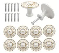 2/4/10 pièces Boutons de meuble vintage en métal blanc ivoire - Finition huilée, poignées de commode à trou unique de 35 mm pour armoire et tiroir, Tiradores, Tiradores Armarios, Pomos Y Tiradores, Ti
