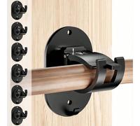 2/4/6/8 pièces Supports de tringle à rideaux sans perçage, supports de tringle à rideaux auto-adhésifs améliorés, crochets de tringle à rideaux réglables sans clou, convenant pour la salle de bain, la