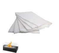 2/4/6 Pcs Laine Céramique pour Cheminée éthanol, 30×20cm Mèche de Foyer Résistante à la Chaleur Pelotes Céramique Découpable pour Foyer de Table pour Prolonger Le Temps de Combustion