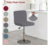 2/4/6 pièces Housse de chaise extensible en spandex, convient pour les tabourets de bar, les chaises pivotantes à dossier bas, avec bande élastique - Mélange polyamide spandex durable et lavable, desi