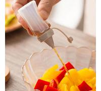 2/4/8 pièces Bouteille de pressage d'assaisonnement portable, mini bouteille de sauce translucide pour le camping en plein air Taille Unique,4 pièces,2 pièces,8 piècesPolyéthylène