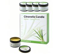 2/4 pièces Bougies à la citronnelle, bougies parfumées à l'huile essentielle de citronnelle naturelle, bougies en boîte de conserve portatives brûlant jusqu'à 80 heures, bougies d'aromathérapie sans f