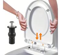 2/4 pièces Charnières universelles de siège de toilette en acier inoxydable, comprenant des écrous en caoutchouc expansibles et des inserts filetés à trou aveugle. Kit de remplacement de matériel de m
