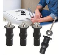 2/4 pièces/Set Ensemble de charnières de siège de toilette universel Boulons en acier inoxydable avec écrous en caoutchouc expansibles et inserts filetés pour connexions à trou aveugle, Ensemble de ma