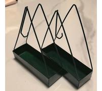 2/4 pièces Support triangulaire en fer pour moustiquaire, porte-encens résistant aux flammes avec plateau à cendres, base de support vertical stable, conception anti-moustique, support de rangement un