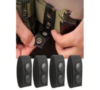 2/4pcs Fixateur de boucle de ceinture extérieur noir, boucle de ceinture élastique multifonctionnelle, clip d'engrenage durable pour resserrer la ceinture, convient pour l'ajustement de la ceinture po