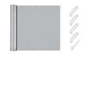 2.4x0.48M Voile d'ombrage rectangulaire - Tissu d'ombrage imperméable Coupe-Vent, adapté aux patios, serres, terrasses, poulaillers, avec œillets Inoxydable, Protection UV à 95% Gris Clair