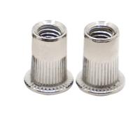 2/5/10pc M3 M4 M5 M6 M8 M10 M12 304 Écrous Rivetés À Tête Plate En Acier Inoxydable Grande Fraisée Écrou Rivets Rayures Verticales(M3 10pcs)