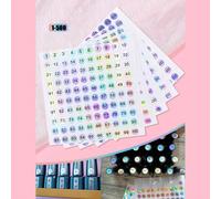 2/5 feuilles/set d'autocollants numérotés séquentiellement 1-100/1-500, étiquettes d'échantillons de vernis à ongles gel, étiquettes de flacons de vernis à ongles, étiquettes d'album photo rondes lase