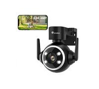 Ctronics 2.5K 4MP Caméra Surveillance Extérieure WiFi 2,4/5GHz, PTZ Caméra IP 360° ，Vision Nocturne Couleur 30m，Détection Humaine G