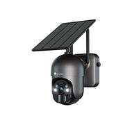 Ctronics 2.5K 4MP Caméra Surveillance WiFi Solaire Extérieur, PTZ Caméra Surveillance sans Fil sur Batterie 10000mAh 2560x1440P Vision Nocturne Couleur PIR Détection Humaine Audio Bidirectionnel IP66