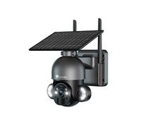 Ctronics 2.5K 4MP Caméra Surveillance WiFi Solaire Extérieur sans Fil PTZ Caméra IP sur Batterie Rechargeable Vision Nocturne Couleur Détection Humaine PIR Audio Bidirectionnel Slot Carte SD IP66 G