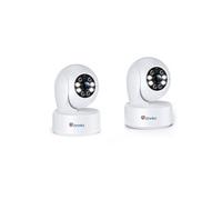 Lot de 2 PTZ Caméra Surveillance 4MP CTRONICS Intérieur 2,4/5Ghz WiFi 360° Caméra Connectée Smartphone pour Bébé, Détection Humaine