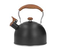 2.5L Sifflement Thé Bouilloire En Acier Inoxydable Bois Motif Poignée pour Thé Café Lait Eau