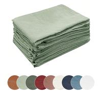 2/6/12 pièces Set de serviettes de table texturées plissées, de couleur unie luxueuse et minimaliste. Lavables pour les pique-niques, les fêtes, les hôtels, les salles à manger, la décoration d'intéri