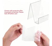 2/6 pièces Supports de livres en acrylique - Cristallin transparent, étagères d'affichage modernes pour livres, magazines, menus, albums - Parfait pour la maison, le bureau ou l'utilisation commercial