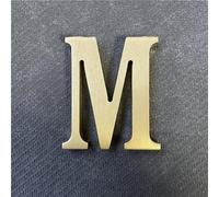2,6 pouces Autocollant en laiton massif en lettres anglaises, ornement en lettres d'alphabet en métal, lettres et chiffres autocollants muraux, signalisation d'adresse de maison, numéros de porte