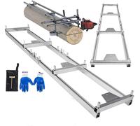 2.7m Support de tronçonneuse Système de guidage Kit de moulin à tronçonneuse portable pour tronçonneuse de 14"-36" de longueur Accessoires de tronçonneuse
