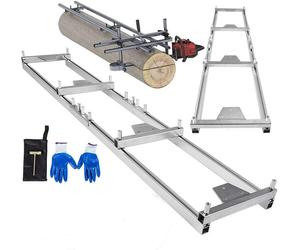2.7m Support de tronçonneuse Système de guidage Kit de moulin à tronçonneuse portable pour tronçonneuse de 14"-36" de longueur Accessoires de tronçonneuse