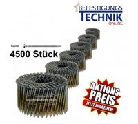 2,8x90mm Tige annulaire vierge Clous pour bobines en magasin de fil 16° pour cloueur de bobines 4,5M K