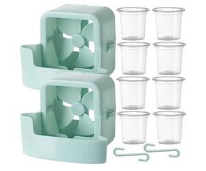 2 Accessoire Rafraîchissant Pour Ventilateur électrique, 2026 Amélioré Fans & Cooling Avec 8 Gobelet, Ventilateur Bac a Glacon Adaptateur, Suspendus Para Temps Chaud, Soulager Chaleur Quotidienne