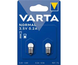 2 Ampoules à Vis Varta 714 Argon 3,5V 0,2A