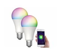 : 2 ampoules LED connectées E27 / 9 W / RVB / CCT LAV-150.rgbw