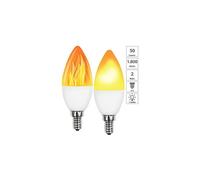 : 2 ampoules LED E14 effet flamme avec 3 modes d'éclairage