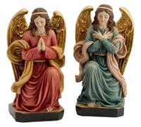 2 anges de genoux, design classique, 16 cm, multicolores, en résine