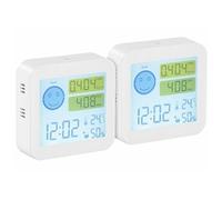 Infactory 2 appareils de mesure COVT/CO2 avec horloge et thermomètre