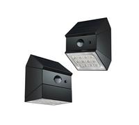 Lot de 2 appliques murales solaires formes personnalisables LED 2x LUMICUBE avec détecteur de mouvement H10cm