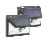 Luminea 2 appliques solaires à LED WL-735.solar avec détecteur PIR 350 lm / 7,2 W