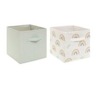 Atmosphera - Set de 2 bacs rangements Enfant - Carton - Vert