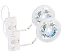 2 bandes LED blanc chaud sans fil rechargeables 180 lm avec capteur PIR - 1m [Lunartec]