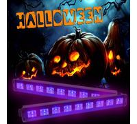 2 Barres à LED UV 9x1W Spécial HALLOWEEN se reflète sur tissus blanc