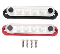 2 barres de connexion pour batterie - Bloc de distribution de courant à 6 voies pour véhicules