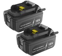 2 batteries 18V 6Ah compatibles avec les modèles Makita BL1850B, BL1830B, BL1840B, BL1860B, BL1815, BL1825, LXT400, dotées d'une fonction bidirectionnelle USB-C (batterie externe/chargeur)