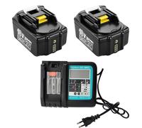 2 batteries Akkus 18V 5Ah + chargeur, compatibles avec Makita