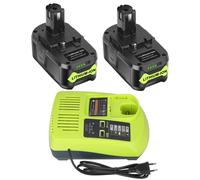 2 batteries de 5,5 Ah, 18 V, et un chargeur de 3 A pour appareils Ryobi 18 V