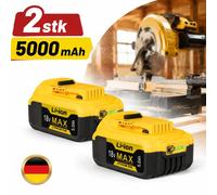 2 batteries de rechange 18V/20V 5Ah XR Lithium-Ion, compatibles avec les modèles DeWalt DCB200 et DCB184