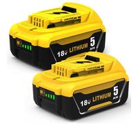2 batteries de rechange 18V 5,0Ah pour outils DeWalt 18V