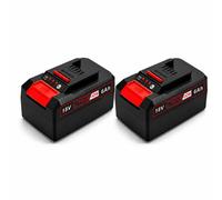 2 batteries de rechange 18V 6,0Ah Li-Ion, compatibles avec le système de batteries Einhell Power X-Change, – lot de deux batteries pour outils, avec indicateur LED