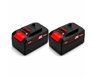 2 batteries de rechange 18V 6,0Ah Li-Ion, compatibles avec le système de batteries Einhell Power X-Change, – lot de deux batteries pour outils, avec indicateur LED